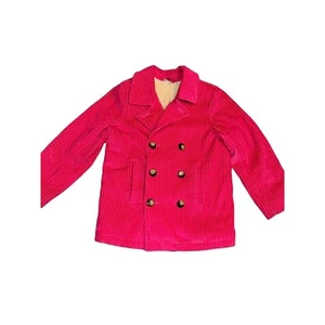 Hanna Andersson Pink Corduroy Jacket Sherpa Lined Size 140 EUC - Picture 1 of 11