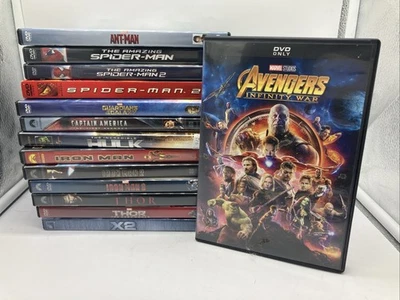 Marvel DVD Lot of 14: Avengers, Hulk, Iron Man, Thor, X2, Spider-Man, & More Foto 1 de 4
