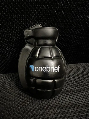 New Black Soft Foam Grenade Stress Ball Reliever Figure Onebrief Employee Item - Image 1 of 4