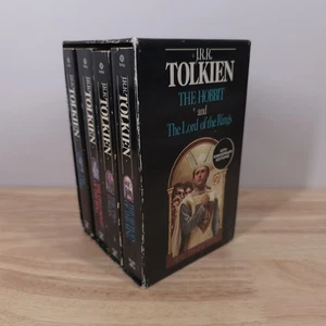 The Hobbit Lord of the Rings Box Set JRR Tolkien 50th Anniversary Ballantine PB - Picture 1 of 8