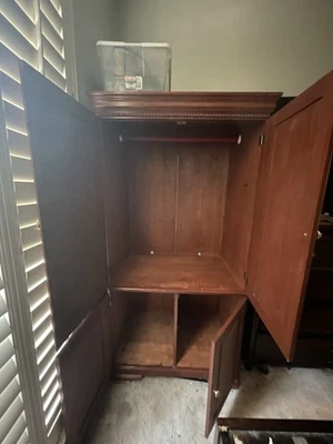 Brown Armoire With Storage Space - Image 1 of 3