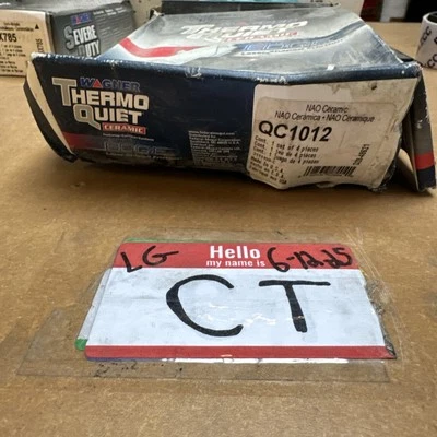 Pastillas de freno de disco traseras de cerámica ThermoQuiet Wagner QC1012 para Ford F-150 2004-2006 Foto 1 de 3