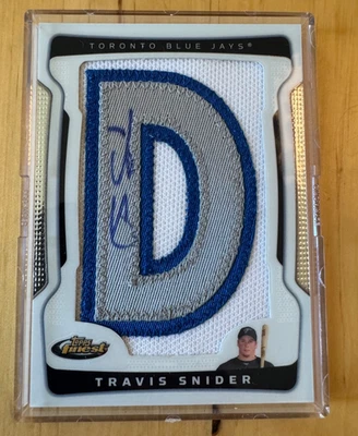 2009 Topps Finest Auto Letter D Patch Travis Snider /218 Rays Rookie RC - Image 1 of 2