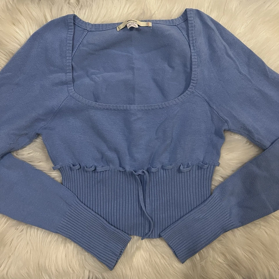 Кимчи синий легкий вязаный свитер мягкий синий средний - Изображение 1 из 4