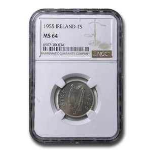 1955 Ireland Shilling MS-64 NGC - Picture 1 of 3
