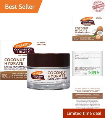 Coconut Water & Papaya Enzyme Face Moisturizer 1.7 Oz – Ultimate Hydration - Image 1 of 4