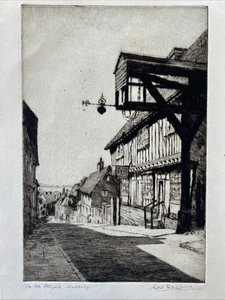 Grabado Sybil Andrews (canadiense 1898-1992) The Old Steelyard, Woodbridge, 1929 - Imagen 1 de 5