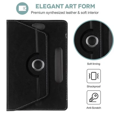 Universal Leather Case Cover Flip Stand Wallet For 7In S2G1 X7O6 Tablet Pad U8T7 - Image 1 of 4