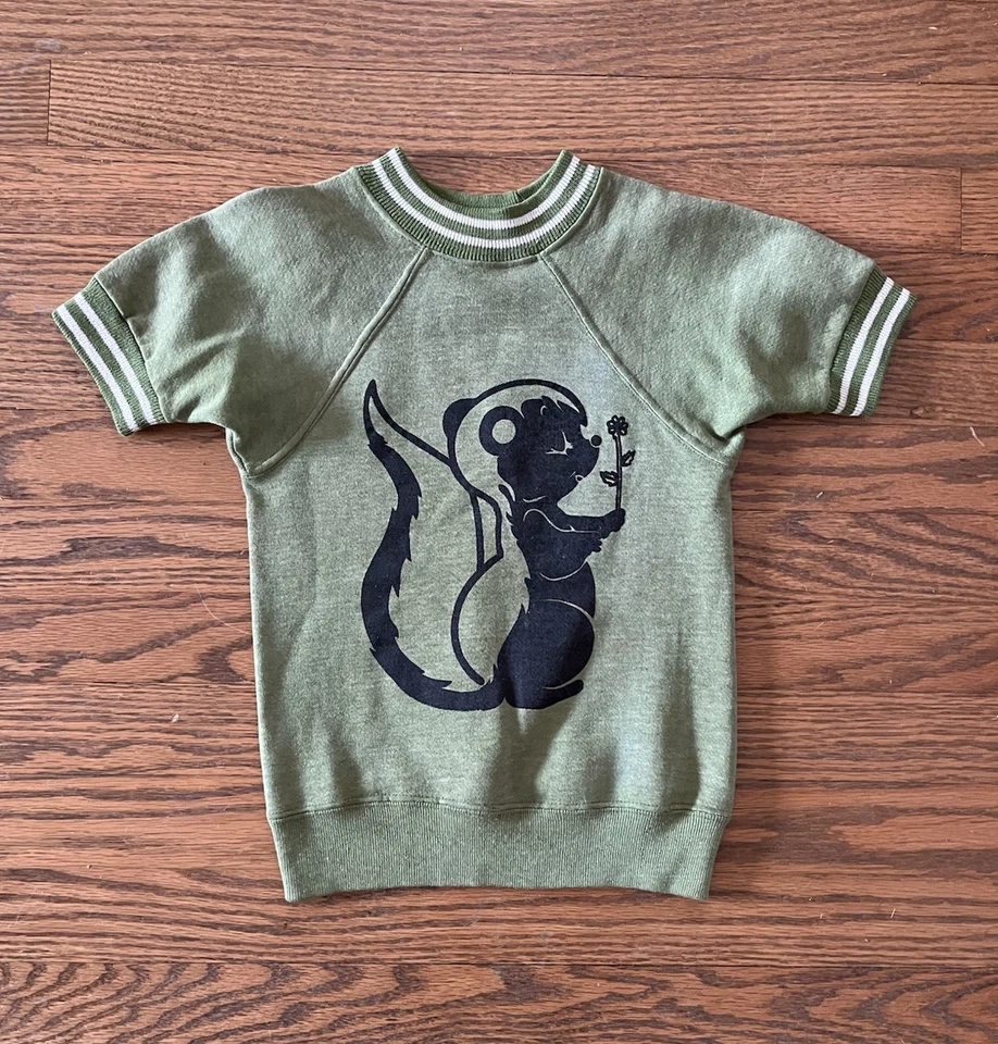 Suéter De Colección Años 70 80 Flor Mofeta Media Manga 2T Niño Pequeño 50/50 Algodón Kodel Foto 1 de 4