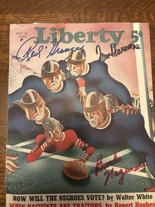 1940 Liberty Cover Page w Red Grange, Bronko Nagurski & Tom Harmon Autographs - Picture 1 of 8