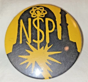 Vintage NUCLEAR SECURITY PROJECT NSP Pinback Button no nuklear power nb - Bild 1 von 2