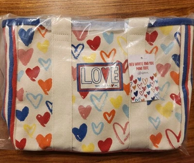 Brighton Red White And You Mini Canvas Tote Crossbody Bag - NEW - NWT - Image 1 of 4