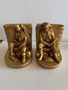 Rare Vintage golden chalkwear Pirate Book Ends progressive art products LA Calif - Bild 1 von 12