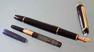 MONTBLANC MEISTERSTÜCK schöner PATRONEN-FÜLLER, Feder B, Nr. 144 CLASSIQUE, EDEL - Bild 1 von 12