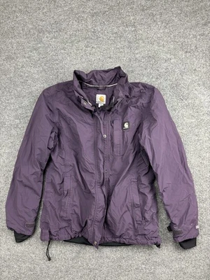 Chaqueta Carhartt Mujer Púrpura Mediana Impermeable Transpirable Nylon Shell 100054 Foto 1 de 4
