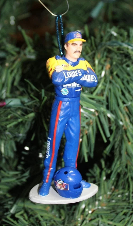 Mike Skinner NASCAR Árbol de Navidad Adorno 4" Alto Con Casco Lowes Azul Foto 1 de 1