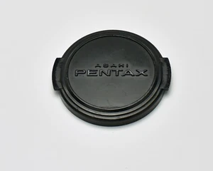 Genuine Asahi Pentax 49mm Snap On Front Lens Cap Silver Black SMC (2710) - Picture 1 of 2