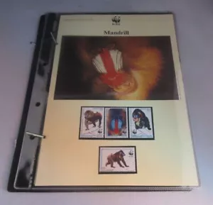 Mandrill WWF Fogli Info francobolli Esclusivi della Guinea Equatoriale e FDC - Foto 1 di 6