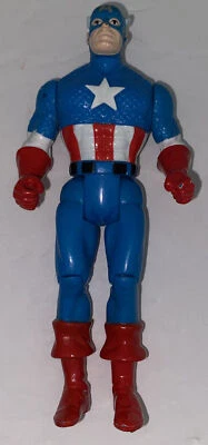 Figura de acción vintage 1990 Capitán América Marvel Toy Biz suelta Foto 1 de 4