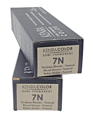 KENRA Demi-Permanente 7 N (Rubio Medio) Crema Color Cabello 2.05 OZ - Paquete de 2 Foto 1 de 4