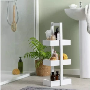 Hogar 3 Niveles Caddy Blanco Almacenamiento Organizador Estantes Ahorro de Espacio - FALTA ESTERA - Imagen 1 de 4