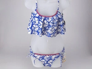 Bikini Hobie Blue Corbata Teñido con Borde Rosa - Pequeño - Imagen 1 de 10