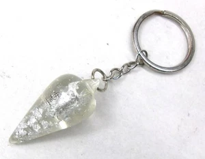 Sobral Brazil Metalique Silver Inclusion Artist Made Key Chain Ring - Picture 1 of 6