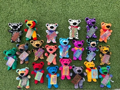 De colección Grateful Dead Beanie Bears conjunto de 21 con etiquetas azul líquido Steven Smith Foto 1 de 4