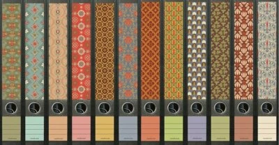 File Art Ordnerrücken Etiketten Pattern für 12 schmal Ordner AJ607+608 - Bild 1 von 3