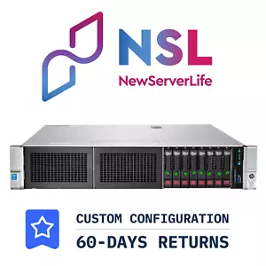 HP ProLiant DL380 Gen9 8SFF 2x E5-2640v3 2.6GHz =16 Cores 64GB P440AR 4xRJ45 - Picture 1 of 3