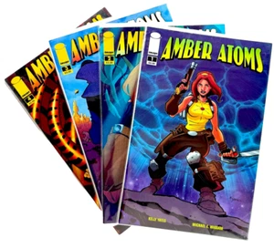 Image AMBER ATOMS (2009) #1-4 COMPLETE VF/NM to NM Ships FREE! - Picture 1 of 6