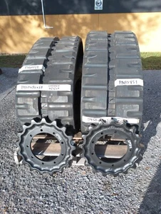 RUBBER TRACKS & SPROCKETS FIT KUBOTA SVL90 SVL95 & 97 (SET OF 2) 450x86x58 - Picture 1 of 1