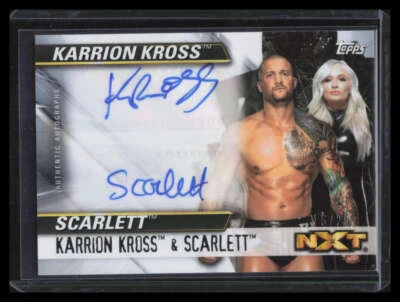 2021 Topps WWE NXT Tag Team Autographs Karrion Kross Scarlett Dual Auto 16/25 - Image 1 of 2