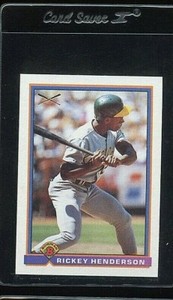 1991 BOWMAN #371 RICKEY HENDERSON HOF OAKLAND ATHLETICS 