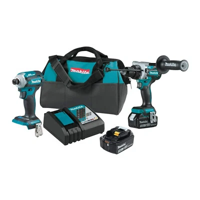 Makita XT288T 18V LXT Lithium Ion Brushless Cordless 2 Pc Combo Kit 5.0Ah - Image 1 of 4