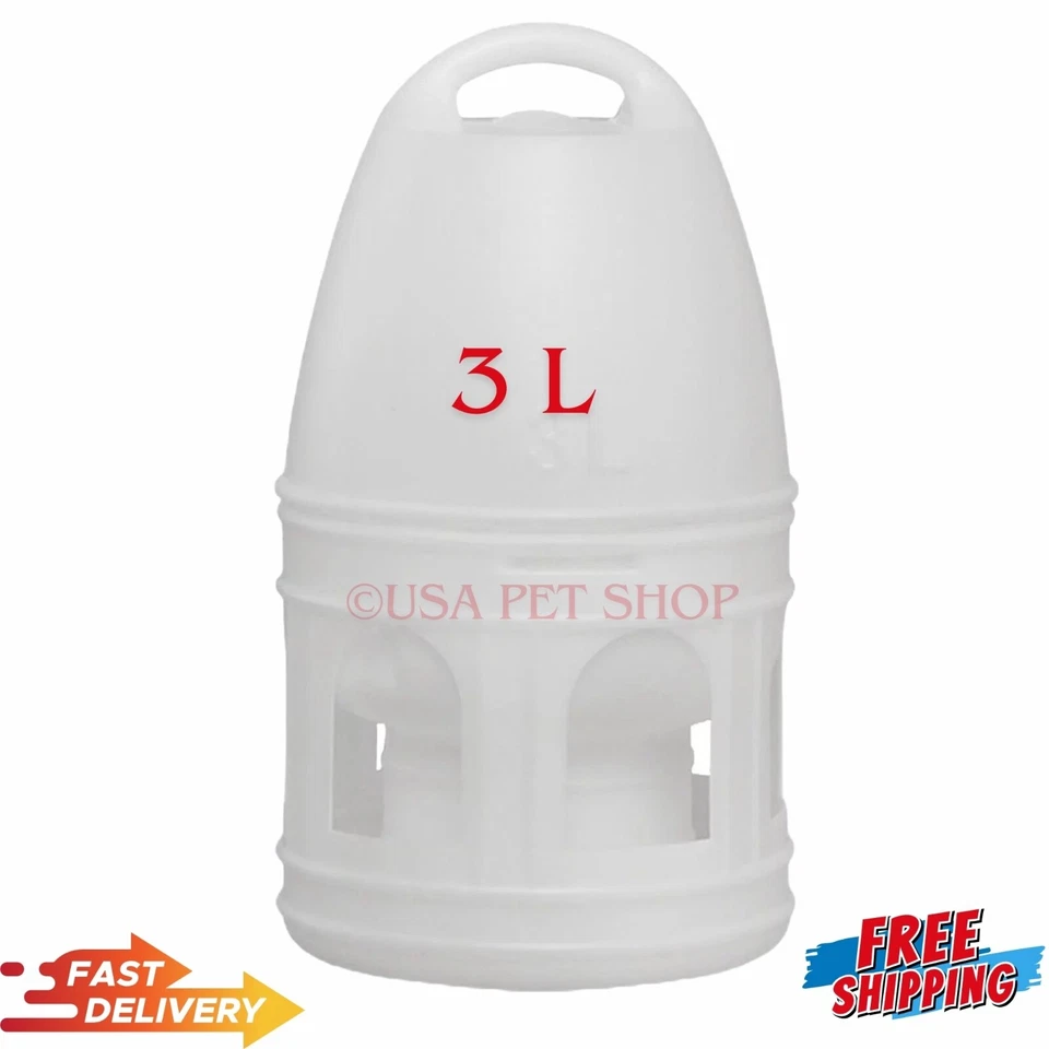 3L Pigeon Water Dispenser Drinker Bird Water Feeder with Hanging Handle - Image 1 of 1