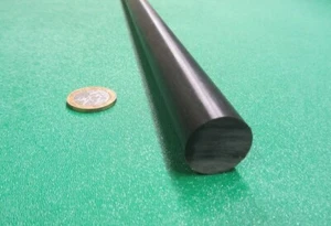 Asta tonda in acetale Delrin POM, nero 7/8" (.875") diametro x 36" lunghezza - Foto 1 di 6