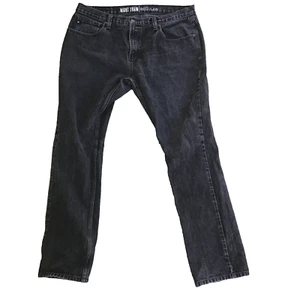 Free World Night Train Jeans Men 38 x 32 Black Regular Straight Leg Denim - Picture 1 of 9