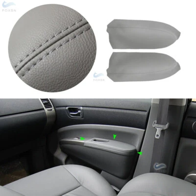 Cubierta de reposabrazos para panel de puerta de cuero gris delantero 2* para Toyota Prius 04-08 2009 NUEVA Foto 1 de 4
