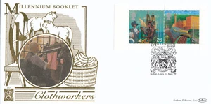 (133994) Libretto vendita al dettaglio Millennium Benham 22CT GOLD FDC Bolton 1999 n. 267/500 - Foto 1 di 2