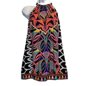 Trina Turk X INC Women’s Halter Blouse Size XXL Artsy Multicolor Top Night Out - Picture 1 of 7