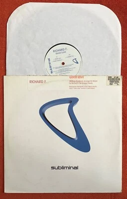 RICHARD F "GOOD LOVE" 12" Single x3 Mixes THE DRONEZ DUB SUB4 SUBLIMINAL RECORDS - Image 1 of 4