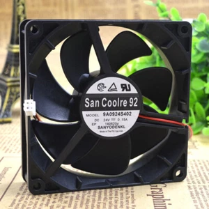 SANYO 9225 9CM 9A0924S402 24V 0.15A Chassis Cooling Industrial Fan Mute - Picture 1 of 5