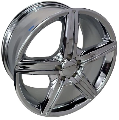 18" Wheels CHROME Rims fit MERCEDES BENZ C300 C350 E350 E400 S500 S550 S400 GLE - Image 1 of 4
