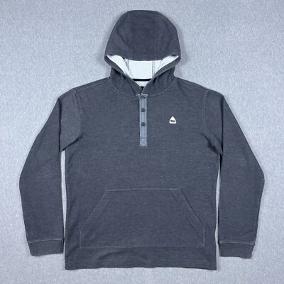 Sudadera con Capucha Burton Para Hombres Grande Dryride Dexter Henley Sudadera Gris Suave Mezcla Tencel Foto 1 de 4