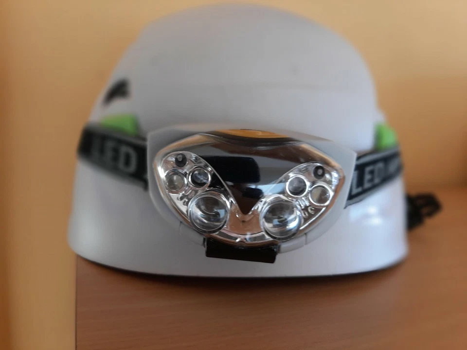 LED Stirnlampe, Kopflampe, verstellbare Headlampe, Helmlampe - Bild 1 von 1