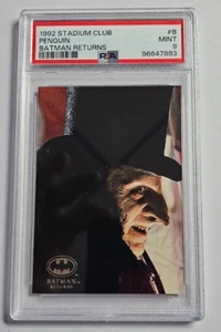 1992 Stadium Club Batman Returns #B Penguin Preview Card Graded PSA 9 Mint Pop 2 - Picture 1 of 2