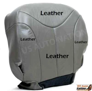 1999 2000 2001 2002 GMC Sierra SLT SLE Driver Bottom Leather Seat Cover in Gray - Bild 1 von 12