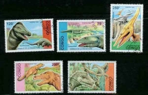 CONGO 1993 # 1016-20 DINOSAURS PREHISTORIC ANIMALS 15038-4 - Picture 1 of 1
