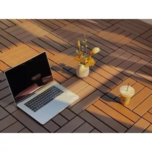 Deck Tiles, Waterproof Interlocking Tiles, 12x12 44 Sq ft Total Coverage - Picture 1 of 11